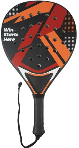 Raquette de Padel para Principiantes y Jóvenes Raqueta de Padel Ligera 330 g Superficie ABS Empuñadura Antideslizante Cordón de Seguridad Ajustable Ideal para Entrenamiento y Partidos