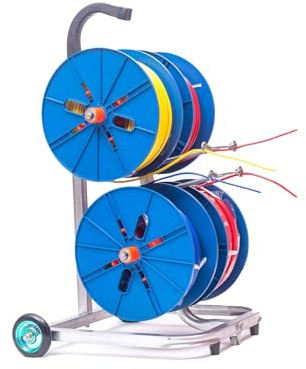 Heavy-Duty Cable Reel Bracket, Spool Distributor for 4/6 Wire Reels, Suitable for Workshops and Outdoor Use
