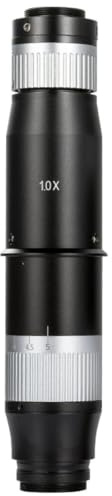 Vituord C-Mount-zoomobjektiv 0,65–5X, industrimonokulär för mikroskop, 4K högupplösning, parfokal design, för inspektion av kretskort, smycken och Lcds 1X