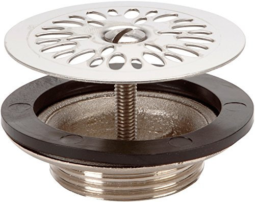 Nicoll 0501026 L2262 - Piletta per lavabo con griglia, diametro: 55 mm, in ottone e acciaio inox