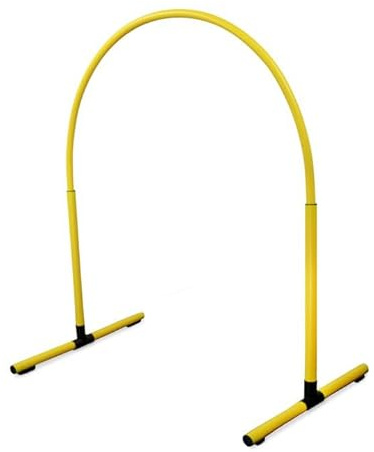 SPORTIKEL24 Hoopers Hoop – wetterfest, VDH-konform & farbig – mit Stecksystem für sicheres Hundetraining – aus robustem Kunststoff – Flexibler Hundesport-Reifen mit Stecksystem – Gelb