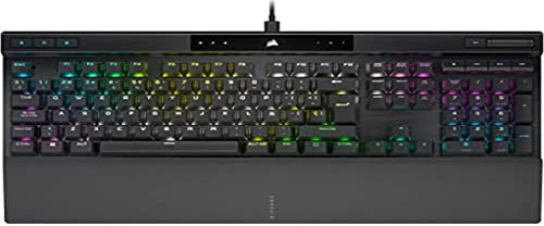 Corsair K70 RGB PRO kabelgebundene mechanische Gaming-Tastatur (CERRY MX RGB-Netzwerk-Tasten, erweiterte Sonde mit 8.000 Hz, Tasten aus Polycarbonat, weiche Handgelenkstütze), QWERTY, ES - Schwarz