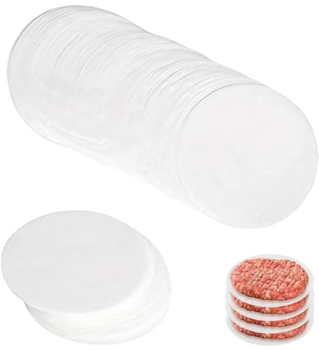 YDHfdc 500 Pcs Round Baking Parchment Paper, Non Stick Baking Parchment Circles, 90 mm Baking Paper for Bamboo Steamers, Small Cakes, Breads