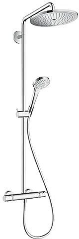 Colonne de douche thermostatique HANSGROHE Croma Select S 280 EcoSmart chromé + tablette AddStoris