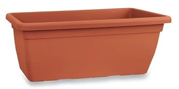 Generico FIORIERA ANTHEA VASO DA FIORI RETTANGOLARE CASSETTA PER FIORI VARIE MISURE E COLORI (80X40X34H, TERRACOTTA)