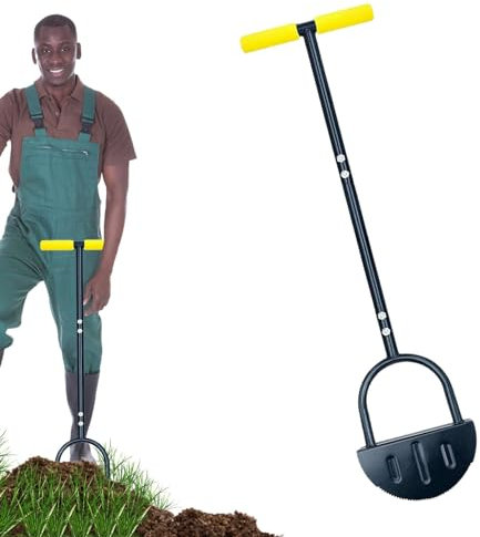 Coupe-bordure de jardin, outil de pelouse manuel - Outil de coupe-bordure de jardin, coupe-bordure de paysage,Coupe-bordure en dents de scie avec poignée en T, coupe-à bord dentelé pour pelouse de tro