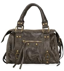 Gave Lux Umhängetasche Handtasche Damen Echtem Wildleder 25 cm Vintage City Bag Handgefertigt in Italien GLX220609123FBG