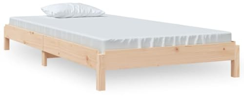 Eleganz Stapelbett 75x190 cm aus Massivholz Kiefer - Hochbett & Etagenbett für Kinder & Jugendliche - Langlebig & Platzsparend für kleine Räume