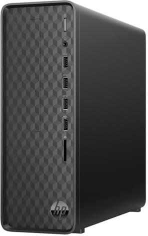 HP Slim S01-pF2007na Desktop PC (Intel Core i7-12700 12th Gen | 8GB DDR4-3200MHz RAM | 512GB NVMe SSD | Intel UHD Graphics 770 | Compact) - Black