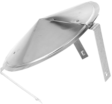 NUOBESTY Cappuccio Antipioggia in Acciaio Inox per Sfiato del Tetto Rotondo Copertura di Ventilazione Antivento e Antineve Accessorio per Stufa e Stufa Protezione per Giardino e Casa
