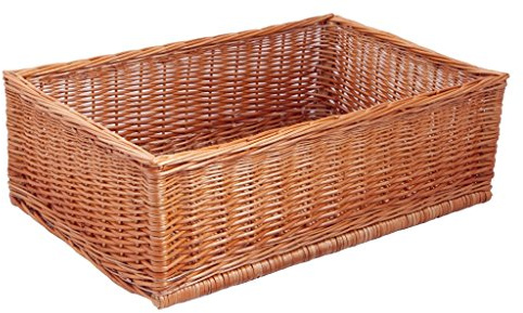 Regalkorb, klassisch, rechteckig, Braun, T 30 x 20 x 4 cm, Korbgeflecht, 20 x 40 x 60 cm (H x T x B)