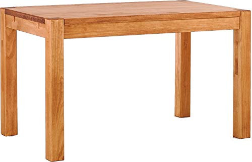 Esstisch Rio Kanto 130x80 cm Honig Pinie Massivholz Größe und Farbe wählbar Esszimmertisch Küchentisch Holztisch Echtholz vorgerichtet für Ansteckplatten Tisch ausziehbar Brasilmöbel