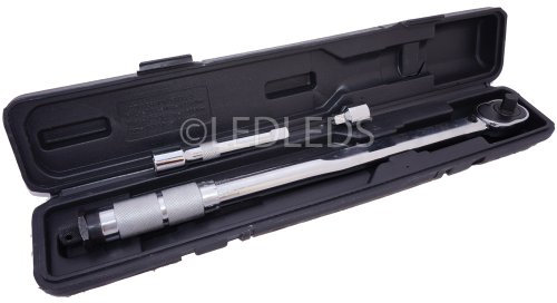 LED LEDS CHIAVE DINAMOMETRICA 28-210 NM 1-2 3 PZ CON BUSSOLA 1-2 3-8 PROLUNGA 125 MM