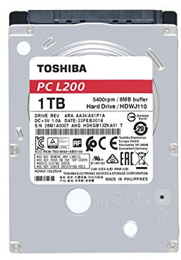 Toshiba L200 1TB 5400RPM 2.5 SATA HDWJ110UZSVA (Bulk)