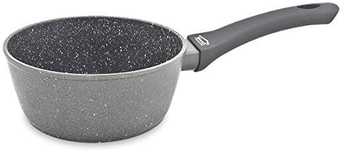 Menax - Casseruola Antiaderente con Manico - Casseruola per Induzione in Acciaio Inox - Adatto a Qualsiasi Cucina - Rivestimento Antiaderente StoneTech - Pentolino Induzione - 18 cm