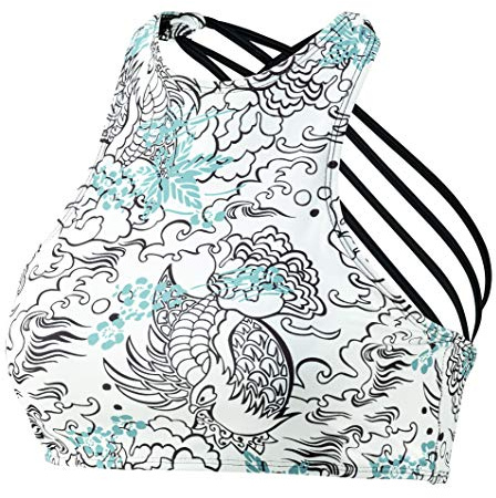 Beco - Bikini para Mujer con Tirantes Cruzados de Espaguetis, Color Blanco y Multicolor, Talla 36