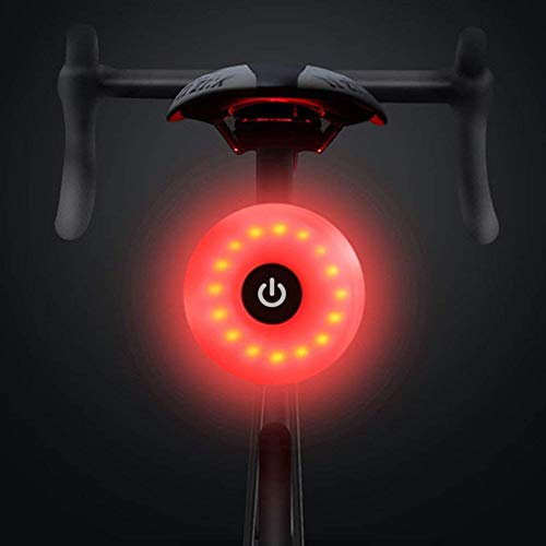 Luce posteriore per bicicletta, WASAGA LED USB ricaricabile impermeabile Avvertimento 5 modalità luce posteriore (Grigio)