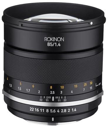 Rokinon Series II Teleobjektiv für Nikon, 85 mm, F1.4, wetterfest, mit eingebautem AE-Chip