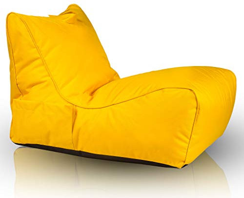 Ecopuf Flavio Chaiselongue aus Robustem Polyester - Sitzsack mit Seitentasche und Tragegriff