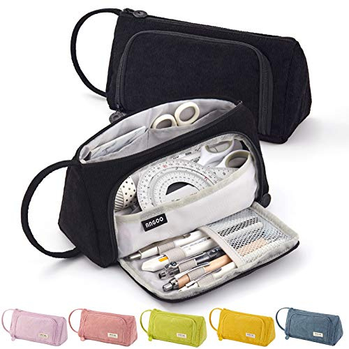 ONCCI Federmäppchen Mädchen Mäppchen Federtaschen Große Kapazität Teenager Etui Stifte Pencil Case für Schule & Büro (Schwarz)
