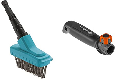 Gardena combisystem-Fugenbürste M: Idealer Gartenhelfer zum leichten Entfernen von Moos an Plattenfugen und Mauerkanten & combisystem-Kleingeräte-Griff: Stabiler Handgriff für alle combisystem-Geräte