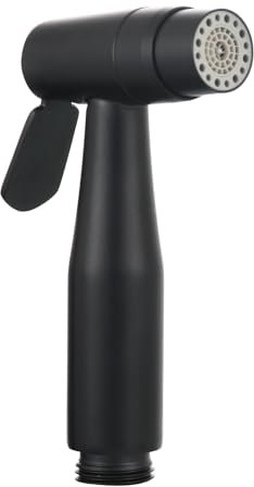 Tecmolog Douchette Toilette Noir Bidet Spray 2 Jets Acier Inox Pulvérisateur de Bidet à Main pour WC, WS024AC