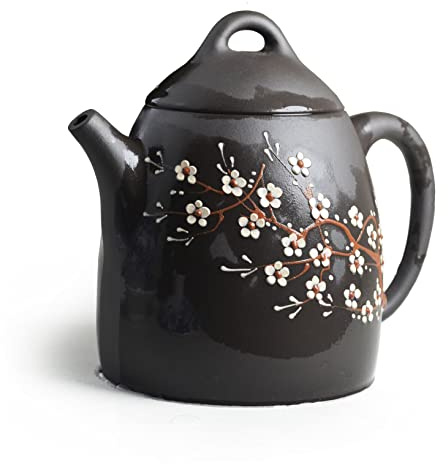 Teapot 240ml Chinese Yixing Clay Genuine Black Qinquan Pot Infusers Loose Tea Blooming