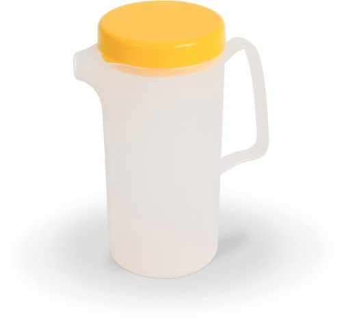 Kinderzeug Kanne, Transluzent mit Farbigem Deckel, Gelb, 0.6L Kapazität