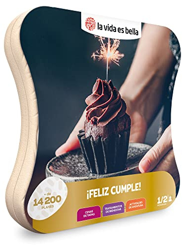 LA VIDA ES BELLA Caja Hombre o Mujer-¡Feliz Cumple-Ideas Regalos Originales-1 Experiencia de gastronomía, Bienestar o Aventura para 1 o 2 Personas, Unisex-Adult, Multi-Colour, One Size