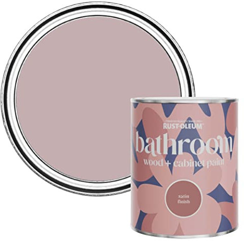 Rust-Oleum Pink Moisture Resistant Bathroom Wood and Cabinet Paint in Satin Finish - Little Light 750ml