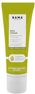 Bama Schuhpflege Wax Cream neutral – Schuhpflege schützt, pflegt & hält Leder weich, Lederpflege geeignet für gewachste- und geölte Leder - 75 ml