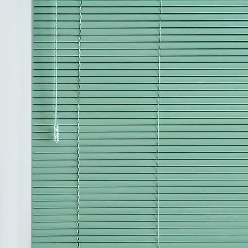 pingping1991 Aluminium Jalousie grün, Jalousette mit Lamellen für den Innen-Bereich Tür Fenster Rollo Jalousette Aluminium für Zuhause/Schlafzimmer/Küche/Büro (60x150cm(WxH))