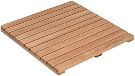 HACSYP Bambus-Badematte for Badezimmer, rutschfeste Badematte aus Holz, Wasserabweisende Beschichtung, Outdoor-Dusch-Spa-Matte, for Badewanne, Spa, Sauna
