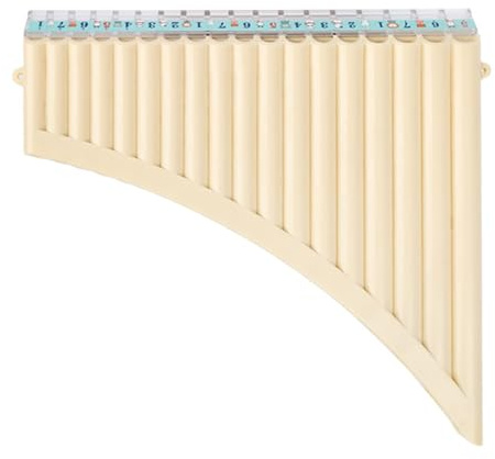 COMETX Pan Flöte 18 Rohre Pan Flöte C Taste Panpipes Pfannenrohre mit Mundstück Blasinstrument für Studenten Anfänger mit Tragetasche