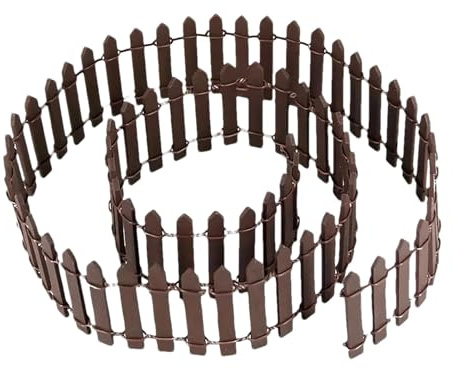 Aufquwk -Feengartenzaun, Holzzaun | Miniatur-Gartenornament Holzlattenzaun - - -Picket-Ornament, Miniatur-Gartenornament -Picket, Picket-Zaun für Miniatur-Feengarten