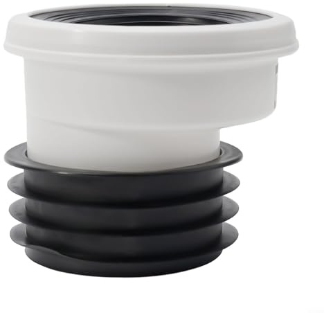 Tubo di collegamento per WC offset da 2 cm, ugello rigido per tubo di scarico WC ad angolo eccentrico in plastica, eccentrico collegamento ugello per WC, raccordo di collegamento toilette