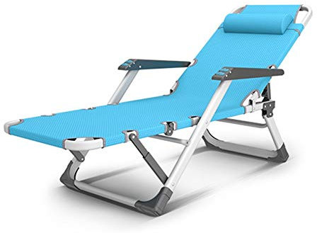 itonc Folding Lounge Chair Liegestühle Stühle Folding Chaise Lounge Garten Outdoor Terrasse Liegende Stühle Liege Deck Stühle (Farbe : Ohne Kissen)