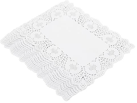 CIYODO 150fogli Centrini Rotondi in Pizzo Di Carta Circa Per Decorazioni Da Tavola e Feste Adatti Torte Dolci e Snack Per Eventi Speciali