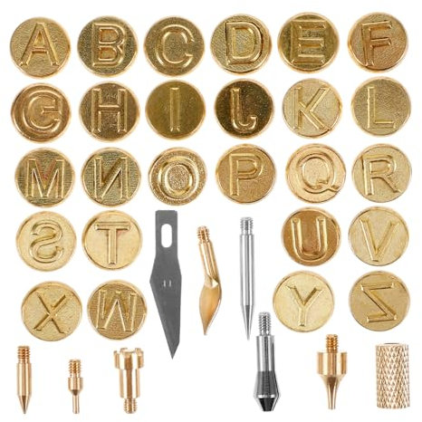 DIYEAH 1satz Buchstaben-brennstiften Für Lederbrandmalerei Diy Pyrographie Werkzeug Für Kreative Projekte Praktische Brenntipps Für Künstler Und Bastler