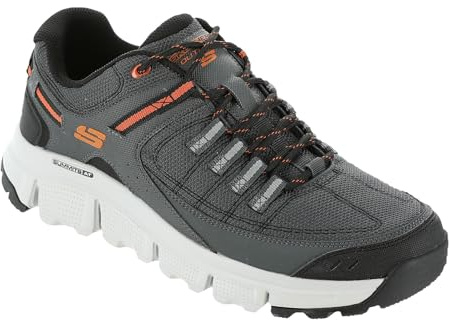 Skechers Zapatillas Summits at Upper Draft para Hombre, Gris carbón y Naranja, 41 EU