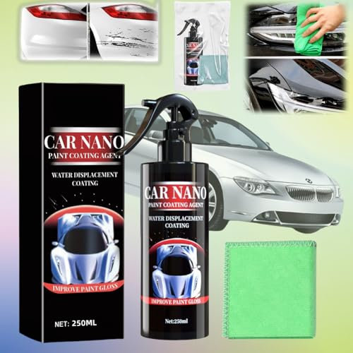 Car Polish, Nano Car Scratch Removal Spray, Auto Body Micron Polish Removes, 250ml Auto Body Micron Polish Spray für leichte Kratzer und Kratzer, Schutz & Swirl Remover Polish (1 Stück)