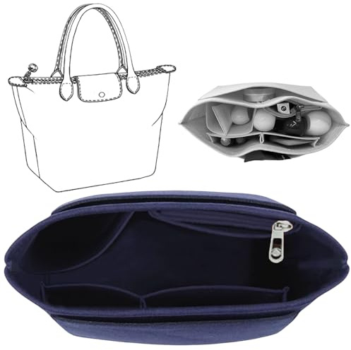 Generisch Taschen Organizer für Longchamp Tasche Damen, Felt Organizer Tasche (Blau, L)