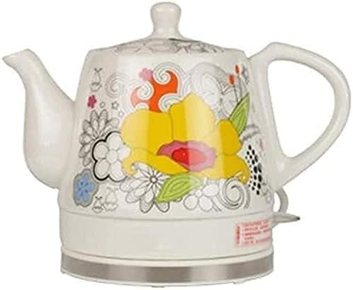 Electric Ceramic Cordless White Kettle Teapot,Retro Fast Boil Boil Dry Protection jug Kettle,1350w Rapid Boil Tea Kettle Cordless Electric Kettle (Color : Yellow 1l),practical hopeful Octopus feet