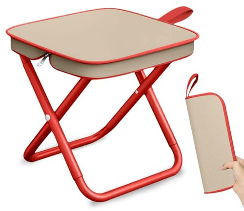 Camping Hocker, Tragbarer Klapphocker, 32cm Zusammenklappbarer Campinghocker Leichtgewicht, Outdoor Camping Klappstühle, Tragbarer Stuhl Faltbar für Reisen Wandern Camping Angeln Grillen Picknick