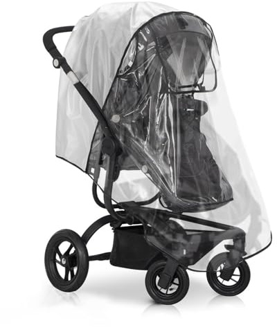 Housse de pluie universelle transparente pour poussette, housse de pluie universelle avec fenêtre, imperméable, pour poussette, poussette, protection contre la poussière, le soleil et la neige