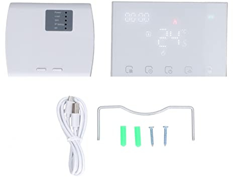 Termostato para calentador de agua Pantalla táctil WIFI Control de voz Termostato inalámbrico Programación de temporización USB 95-230 V para hogares inteligentes Centros