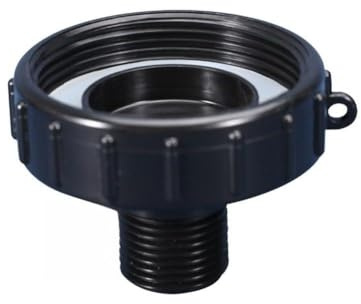 Homeponnew Adattatore per tubo da giardino, filettatura femmina da 5,1 cm a maschio da 3/4, per serbatoi d'acqua IBC e barili per pioggia, per connettori per tubi dell'acqua in plastica resistente