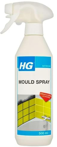 HG Mould Spray 500ml – Fast Acting Mould Remover for Bathroom, Removes Black Mould & Mildew from Tiles, Grout & Silicone Sealant, No Scrub Cleaner for Showers, Baths & Walls