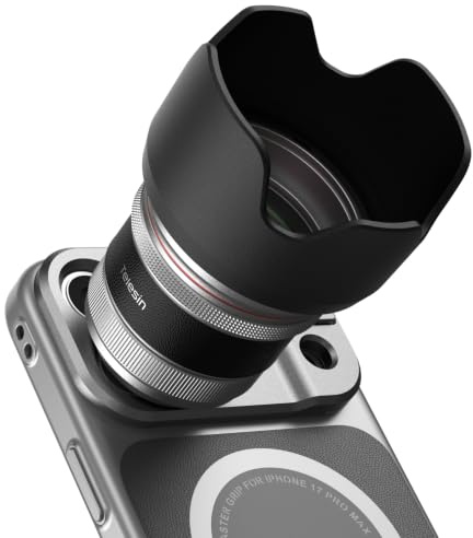 TELESIN Téléobjectif 2X pour iPhone 17 Pro Max, Coque et Pare-Soleil | Portée 105/200 mm pour Portraits, Concerts, Sport et Animaux, avec Coque, Pare-Soleil et Stabilisation EIS via Reef Color App