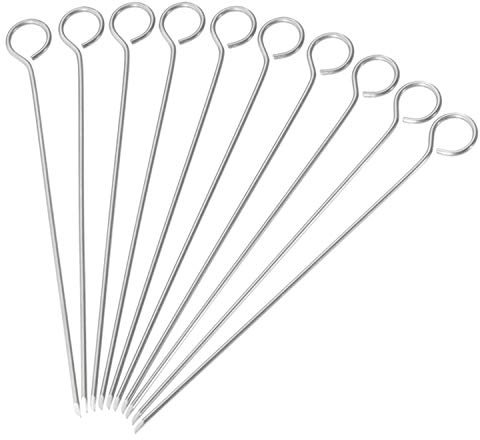 Westmark Juego de agujas para roulade, 10 piezas, Afiladas, Longitud 10 cm cada una, Acero inoxidable, Plateado, 10222270